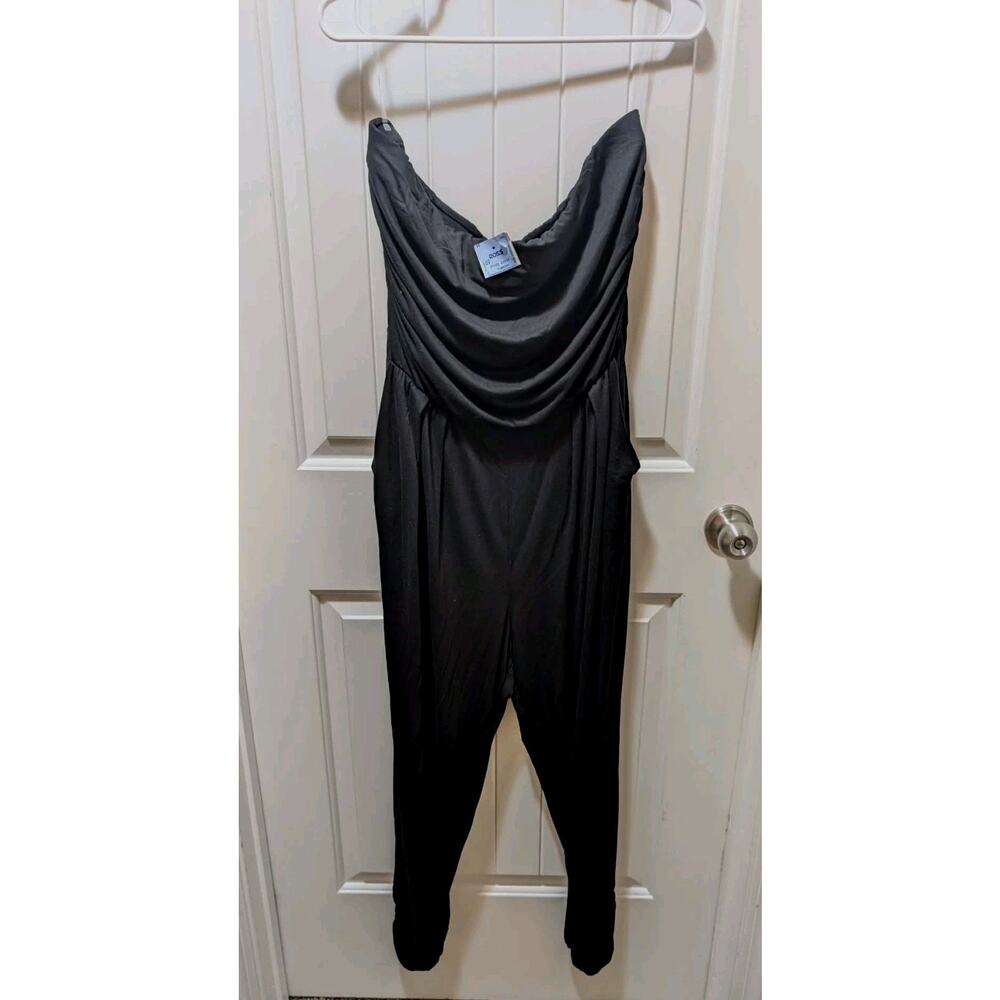 NEW! Heart and Hips Black Sleeveless Jumpsuit Plus Size 2X Spring Summer Pockets